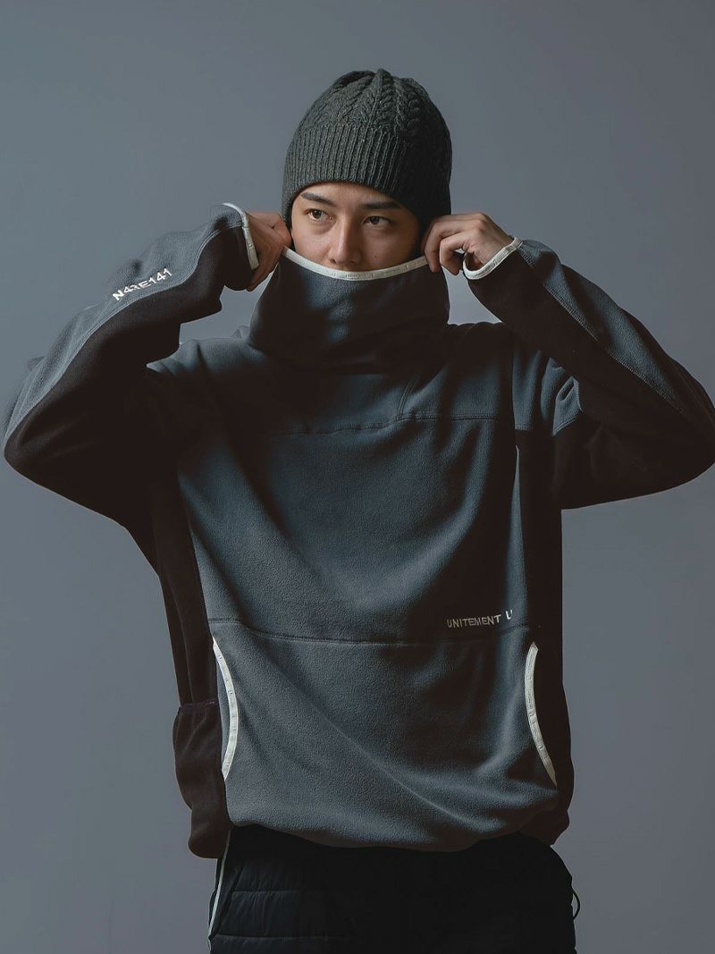 Fleece High Neck Hoodie