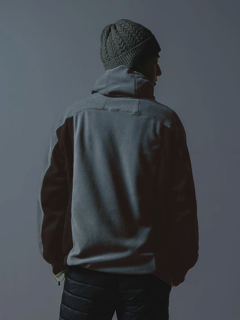 Fleece High Neck Hoodie