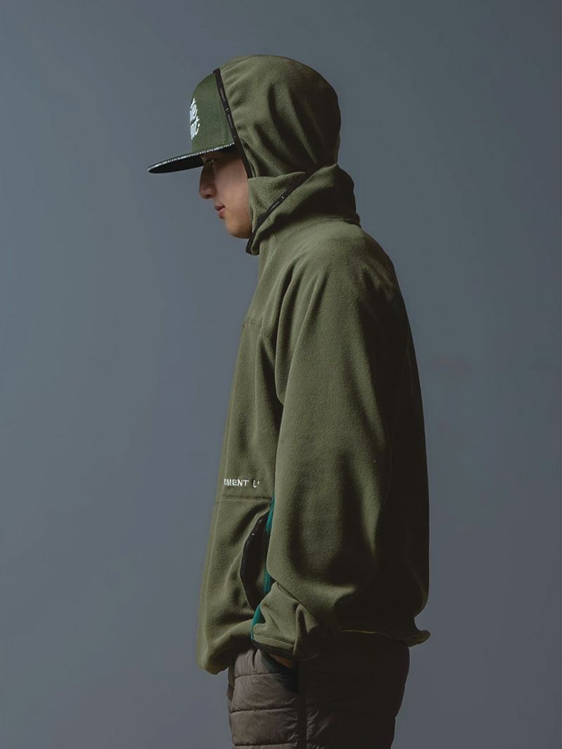 Fleece High Neck Hoodie