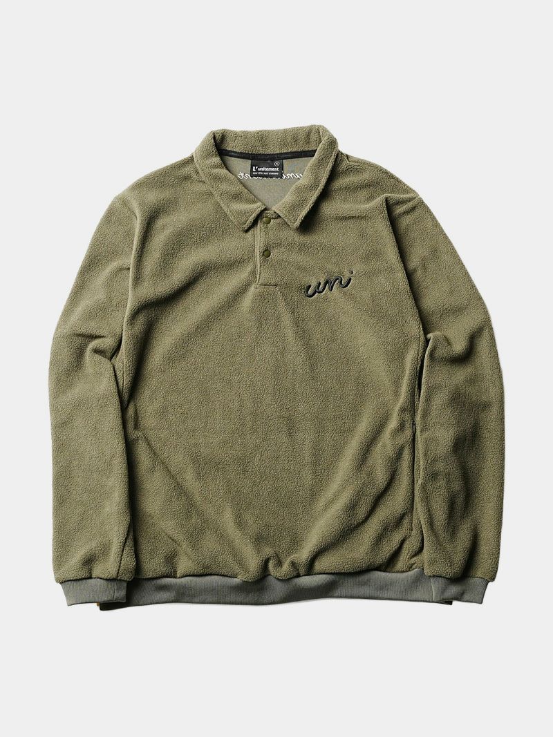 Fleece Polo Pullover